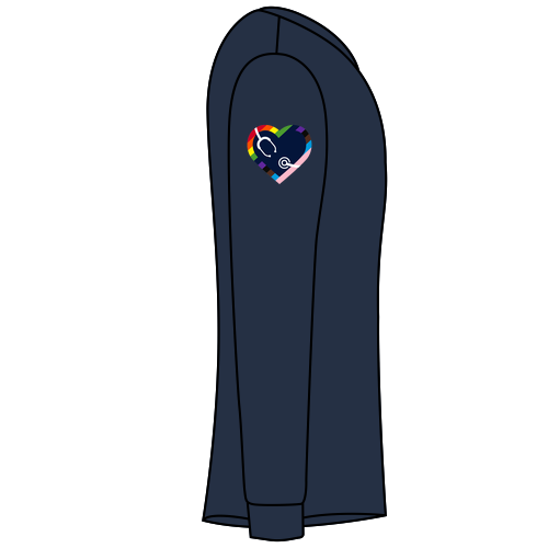 Gender Care Heart Tultex Fleece Crewneck Sweatshirt -- Navy