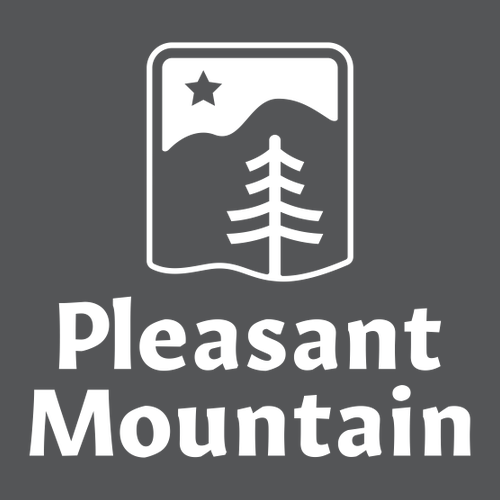 Pleasant Mountain Logo 1 White Ink -- Pullover Hooded Sweatshirt Asphalt