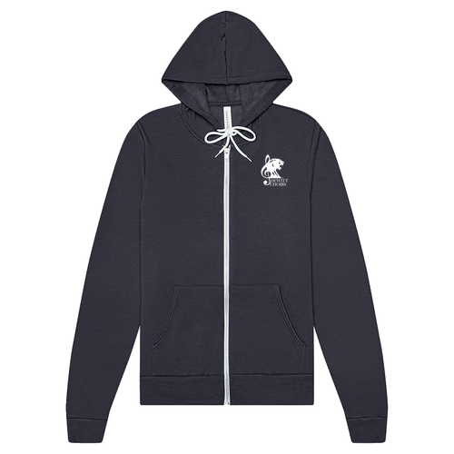 Bella Canvas Unisex Full-Zip Hooded Sweatshirt -- Heather Navy