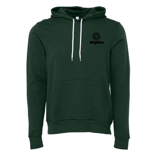 Brighton Logo 2 Black Ink -- Pullover Hooded Sweatshirt Forest