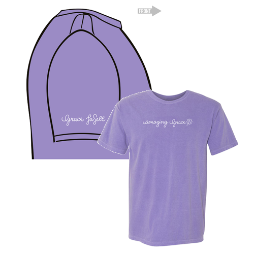 Comfort Colors Unisex Garment-Dyed T-Shirt -- Violet (Printed Logo)
