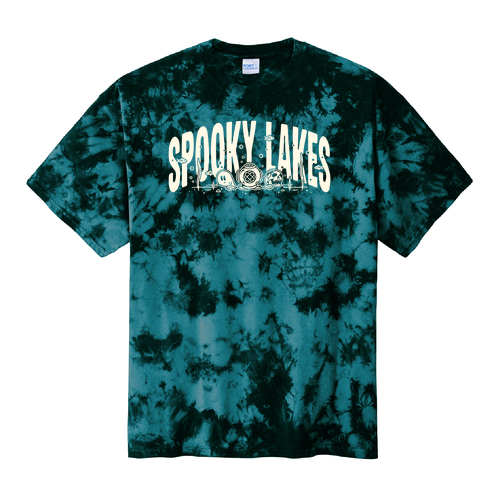 Port and Company Crystal Tie-Dye Tee -- Black / Teal