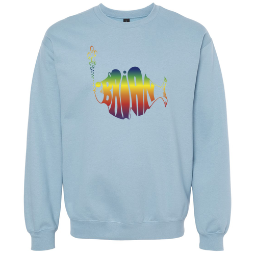 Gildan Adult Softstyle Fleece Crew Sweatshirt -- Stone Blue