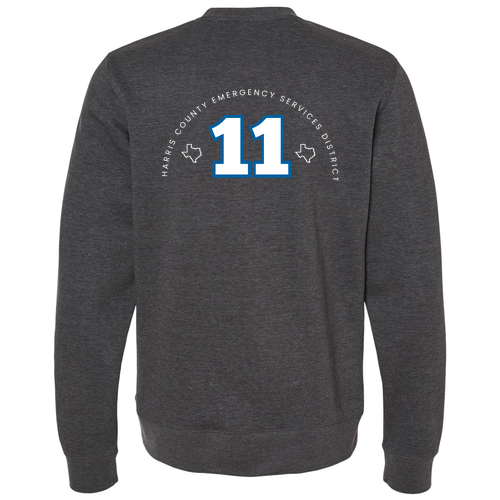 J. America BTB Fleece Crew -- Charcoal Heather