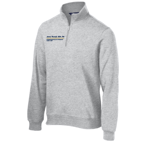 Sport Tek Quarter Zip Sweatshirt -- Athletic Heather
