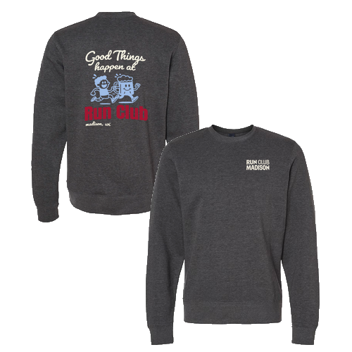 J. America BTB Fleece Crew -- Charcoal Heather
