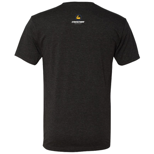 Get Stronger Camo -Mens TriBlend Tee -- Vintage Black