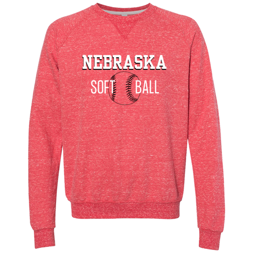 Nebraska Red Softball French Terry Sweatshirt