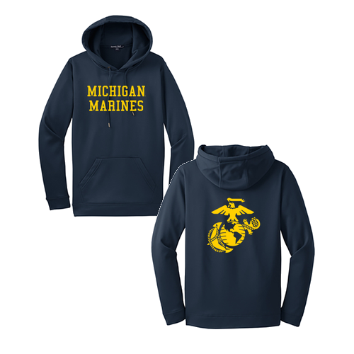 Mens/Unisex Sport-Tek Fleece Hooded Pullover -- Navy
