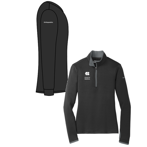 Nike Golf Ladies Dri FIT Stretch Half Zip Cover Up -- Black / Dark Grey