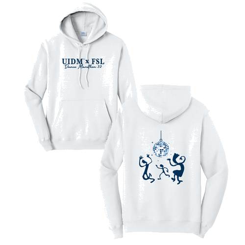 Port and Company Core Fleece Pullover Hooded Sweatshirt -- White