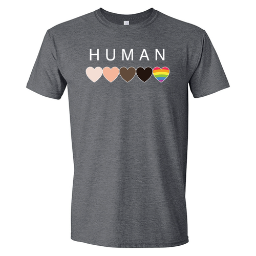 Mens/Unisex Gildan SoftStyle Fitted T-Shirt -- Dark Heather, BCSC Logo