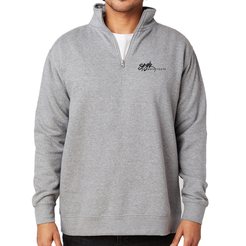 Cotton Heritage Quarter-Zip Fleece -- Carbon Grey