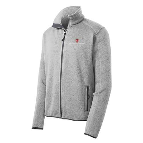 Port Authority Sweater Fleece Jacket -- Grey Heather