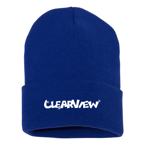 Yupoong Knit Hat with Cuff -- Royal