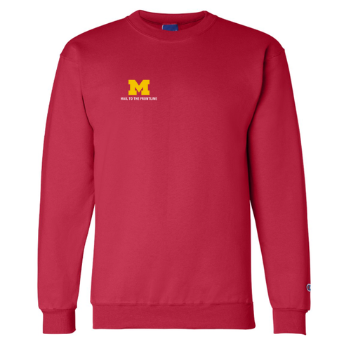 Mens/Unisex Champion Powerblend Crewneck Sweatshirt -- Scarlet