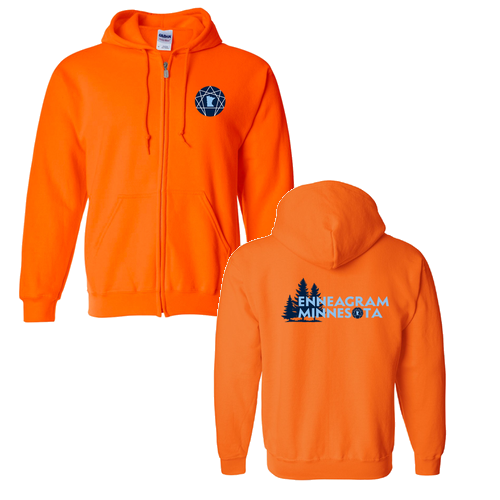 Gildan Full Zip Hooded Sweatshirt -- Safety Orange