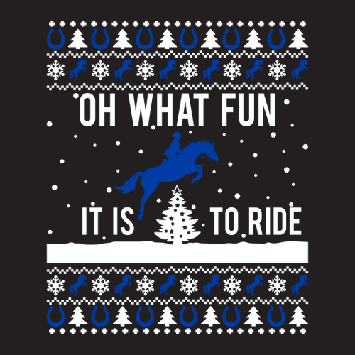 Horse Jumping Gildan Heavy Blend Crew Neck Sweatshirt -- Black