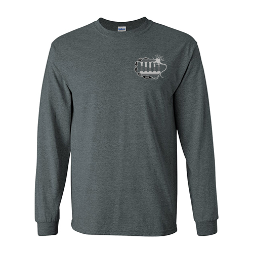 Gildan Ultra Cotton Longsleeve Basic T-Shirt -- Dark Heather