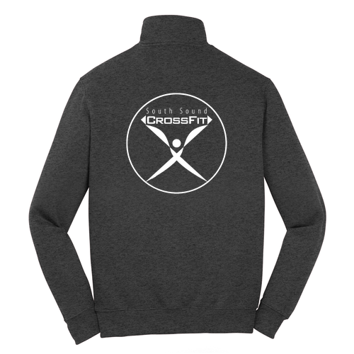 Sport Tek Quarter Zip Sweatshirt -- Graphite Heather