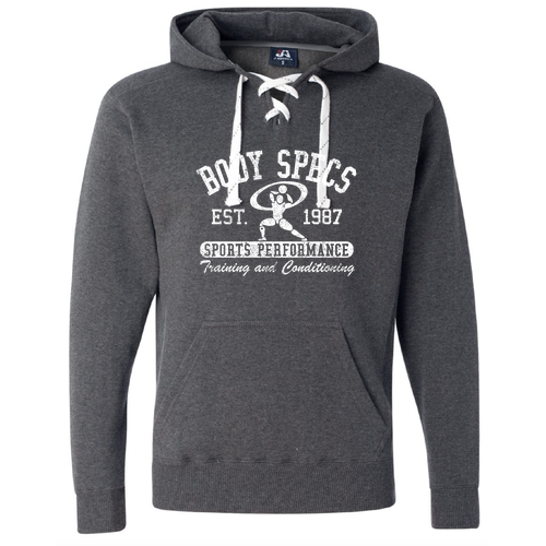 Sport Lace Hooded Sweatshirt -- Charcoal Heather