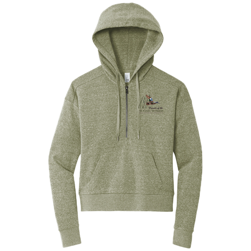 District Women's Perfect Tri-Fleece 1/2-Zip Pullover -- Military Green Frost