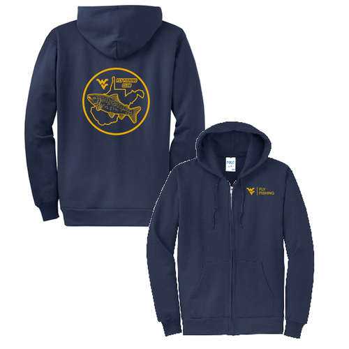 Port and Company Classic Full Zip Hooded Sweatshirt -- Navy