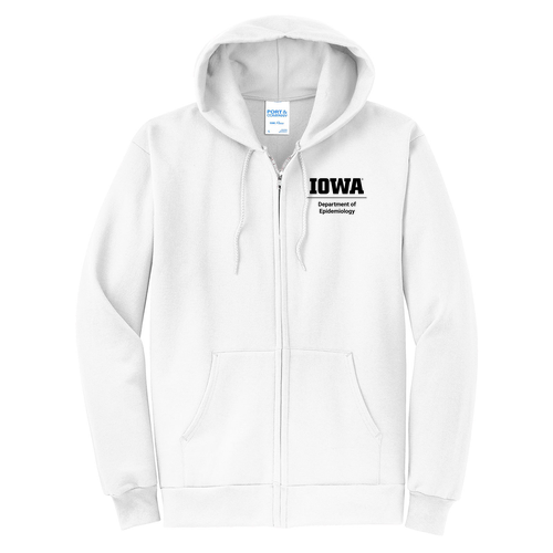 Port and Company Classic Full Zip Hooded Sweatshirt -- White