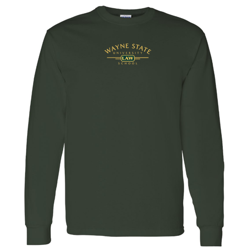 [EMBROIDERED]  Gildan Heavy Cotton Longsleeve Basic T -- Forest Green
