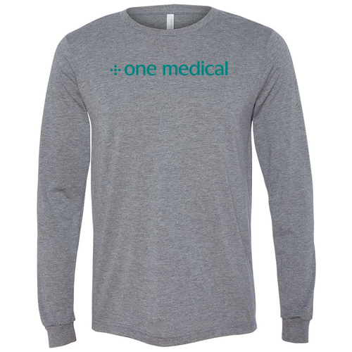 Bella+Canvas Unisex Triblend Long Sleeve Tee -- Grey TriBlend
