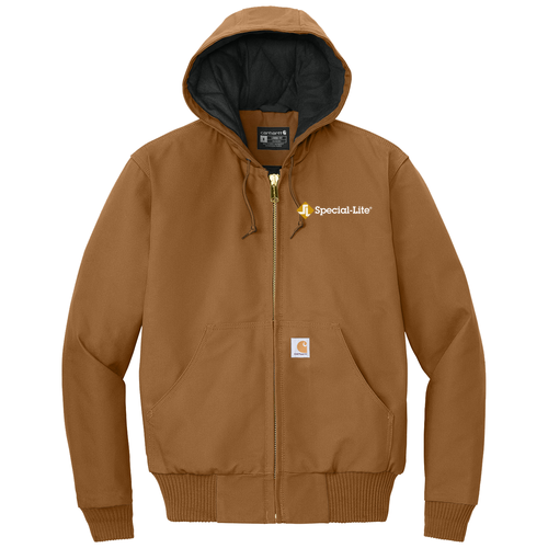 Carhartt Quilted-Flannel-Lined Duck Active Jacket -- Carhartt Brown