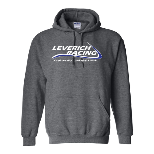 Gildan Heavy Blend Hooded Sweatshirt Classic Logo -- Dark Heather