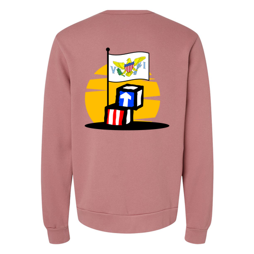Bella+Canvas Sponge Fleece Classic Crewneck Sweatshirt -- Mauve