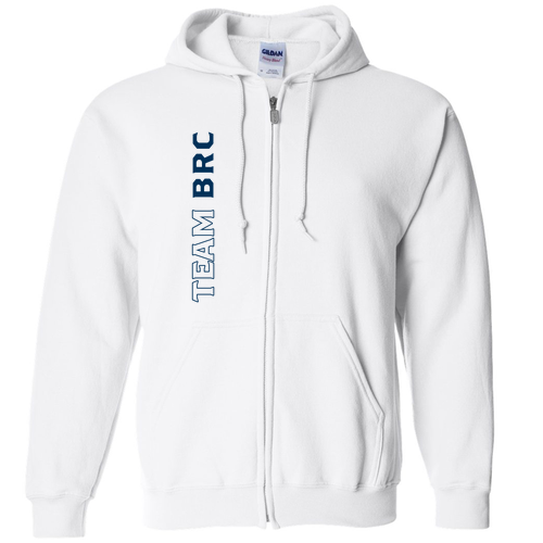 Gildan Full Zip Hooded Sweatshirt -- White