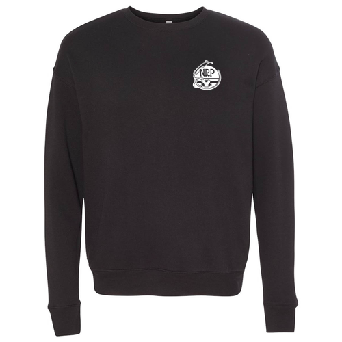 Bella Canvas Soft Drop Shoulder Fleece Crewneck -- Black