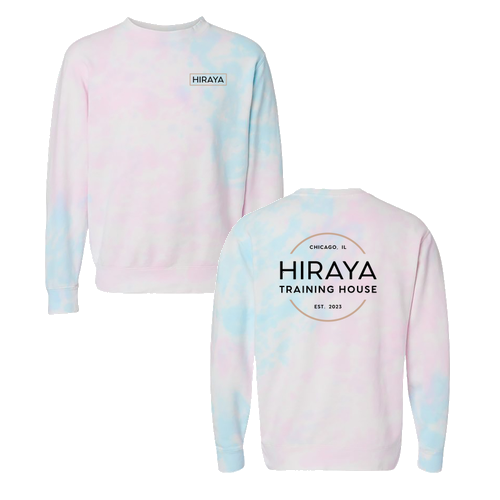 Hiraya Logo Midweight Tie-Dyed Sweatshirt -- Tie Dye Cotton Candy