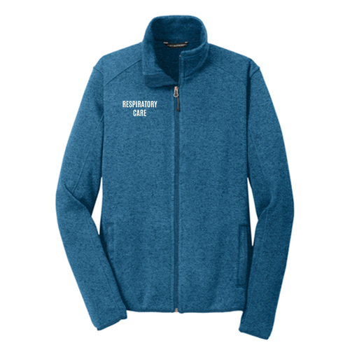 Port Authority Sweater Fleece Jacket -- Medium Blue Heather