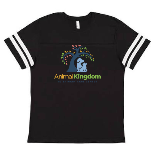 Live & Tell by LAT Adult Football Fine Jersey Tee -- Black / White