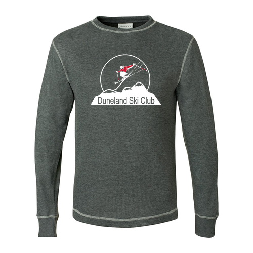 J America Vintage Long Sleeve Thermal T Shirt -- Charcoal Heather / Vintage White