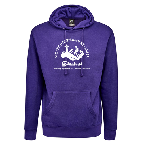 J America Unisex BTB Fleece Hooded Sweatshirt -- Purple