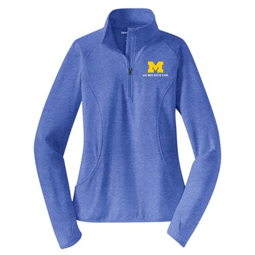 Sport Tek Ladies Sport Wick Stretch Half Zip Pullover -- True Royal Heather