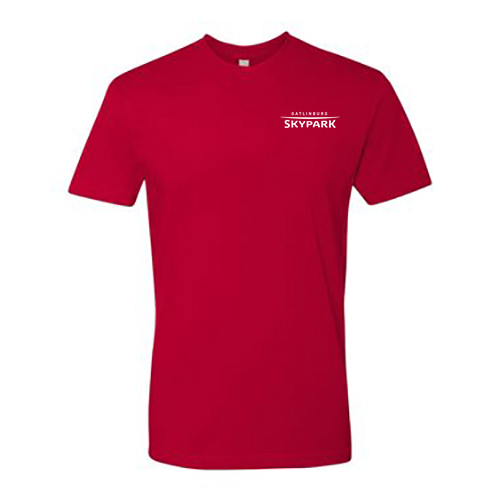 Gatlinburg Skypark Logo 2 White Ink -- Short Sleeve Red