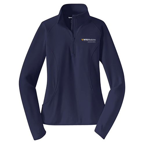 Sport Tek Ladies Sport Wick Stretch Half Zip Pullover -- True Navy