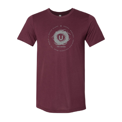 Mens/Unisex Bella Canvas Triblend Short Sleeve T-Shirt -- Maroon