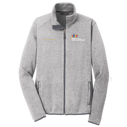 Port Authority Sweater Fleece Jacket -- Grey Heather