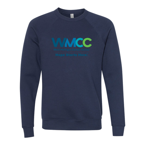 WMCC Full Color Bella Canvas Unisex Sponge Fleece Raglan Sweatshirt -- Navy