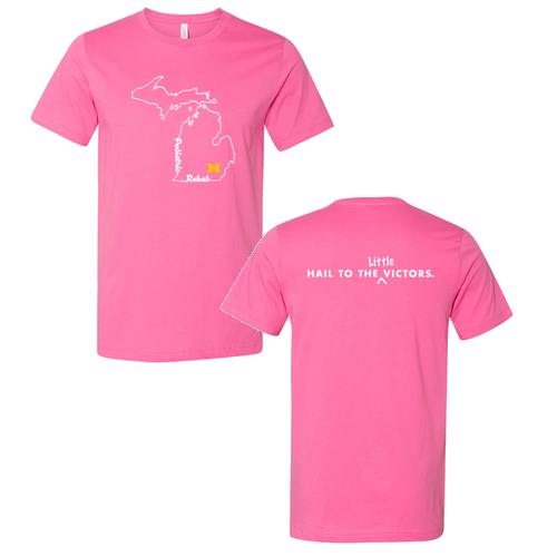 Mens/Unisex Bella Canvas Soft Fitted Jersey T-Shirt -- Charity Pink
