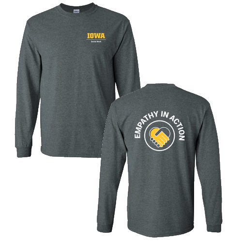 Gildan Heavy Cotton Longsleeve Basic T-Shirt -- Dark Heather