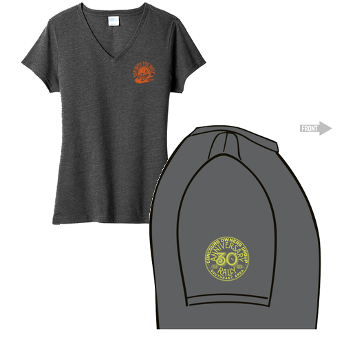 Cotton Heritage Women's V-Neck T-Shirt -- Charcoal Heather