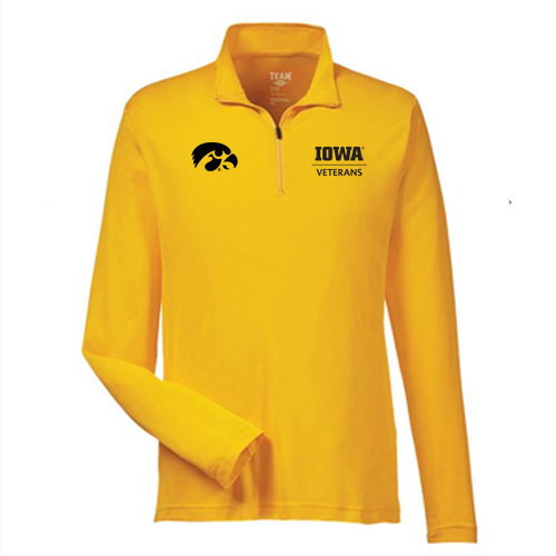 Embroidered Team 365 Men's Zone Performance Quarter Zip -- Sport Athletic Gold